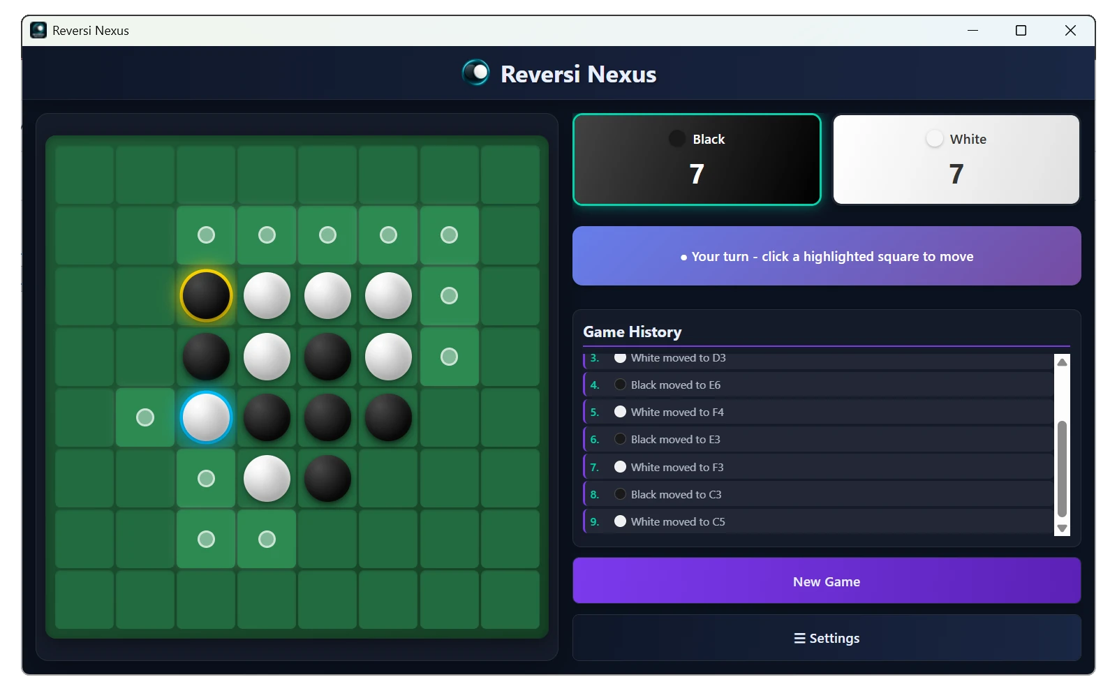 Reversi Nexus offline games on desktop